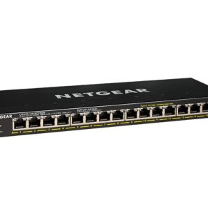 GS316P - NETGEAR -16Port GE POE/POE+ Gigabit Unmanaged Switch, 115W PoE power power budget (Desktop/Wall Mountable)