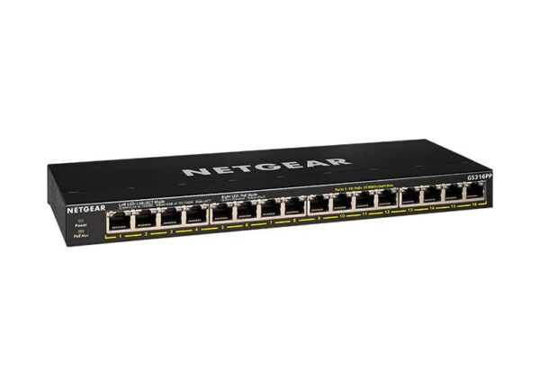 GS316P - NETGEAR -16Port GE POE/POE+ Gigabit Unmanaged Switch, 115W PoE power power budget (Desktop/Wall Mountable)