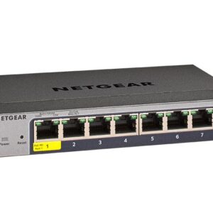 GS108T - NETGEAR - 8 Port GE Smart Managed Pro Switch, PoE Input Supported, Desktop / Wall mountable