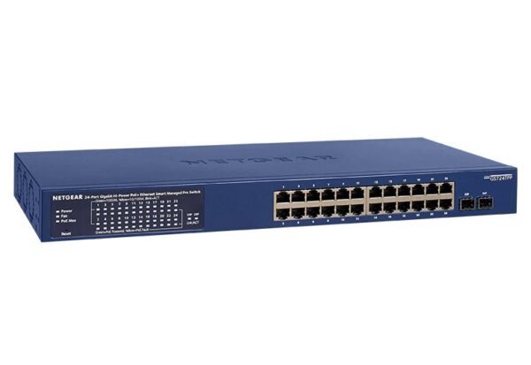 GS724TPP - NETGEAR - 24 Port GE HI-POWER POE+ SMART PRO SWITCH, 2SFP, 380W PoE power budget,19-inch Rack-mountable Steel Case