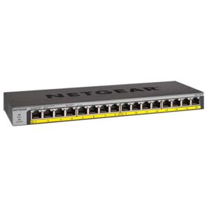 GS116PP - NETGEAR - 16Port POE/POE+ Gigabit Unmanaged Switch, 183W PoE power budget - adj (Desktop/Wall /Rack Mountable)